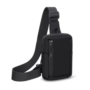 Fashion Men’s Shoulder Sling Bag Daypacks Zipper Chest Bag With Adjustable Shoulder Straps for Hiking Running Daily Use