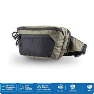 Fashion Men’s Tactical Fanny Pack Custom Compact Lightweight Polyester Belt Bag Adjustable Waist Belt Zipper Closure Anti-Theft