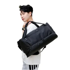 Fashion Men’s Travel Luggage Handbag Large Capacity Waterproof Zipper Closure Sports Gym Case Crossbody Shoulder Bag