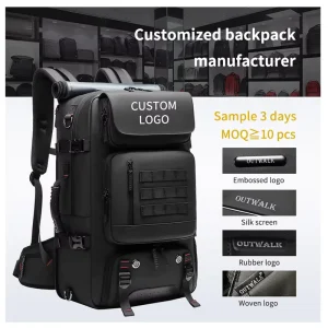 Fashion Multi Functional Backpack 59L Capacity Shoe Storage Anti-Theft Lock 17 Inch Laptop Sleeve Convertible Travel Backpack