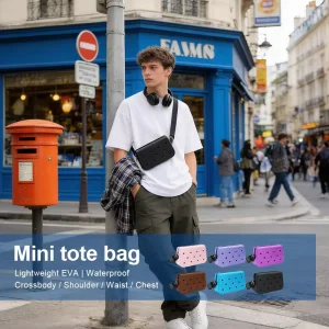 Fashion New Waterproof Eva Mini Tote Clog Bag Pouch Men’s Crossbody Shoulder Chest Waist Bag for Men Street Casual Daily Travel