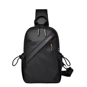 Fashion Oxford Waterproof Anti-Theft Zipper Men’s Chest Bag Sports Shoulder Bag All Seasons Portable Lightweight