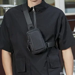 Fashion Portable Light-Weight Men’s Chest Bag Minimalist Casual Messenger Bag for Daily Use
