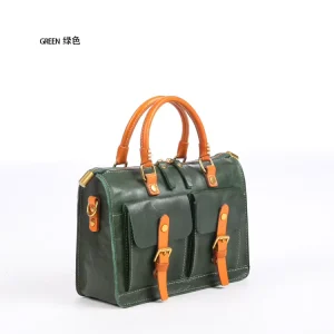 Fashion Style Genuine Leather Briefcase Men’s and Women’s Bag Custom Logo Design Leather Shoulder Bags