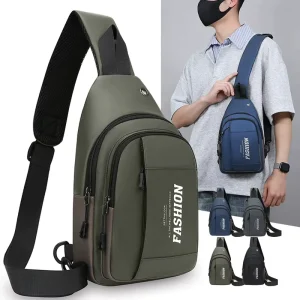 Fashion Travel Backpack Men’s Workwear Style Sports Crossbody Bag Multifunctional Chest Bag