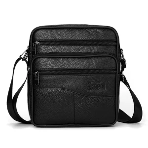 Fashion Travel Genuine Leather Crossbody Bags for Men Messenger Bag Leather Designer Men’s Shoulder Bags Male Handbag
