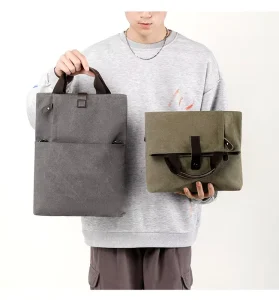 Fashion Trend Casual Shoulder Bag Lightweight Large Canvas Fold Tote Canvas Messenger Bag for Men