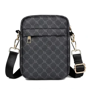 Fashion Trend Office Business One Shoulder Sling Leather Bag Waterproof Backpack Men’s Crossbody Bag Suitable for Daily Commute