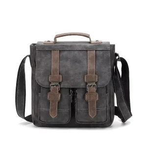 Fashion Vintage PU Men’s Waterproof Outdoor Messenger Bag