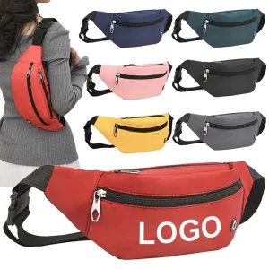 Fashion Waist Bag Custom Nylon Waterproof Fanny Pack with logo Men’s Crossbody Belt Bag for Sports Daily Use