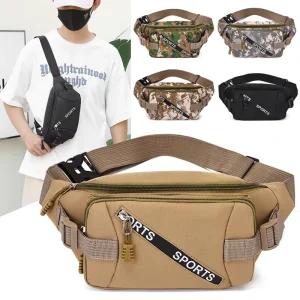 Fashion Waist Bag Sports Waterproof Oxford Outdoor Men’s Chest Bag Multifunctional Mobile Phone Bag for Men
