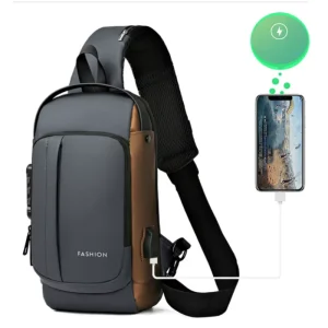 Fashion Waterproof Motorcycle Anti Theft Chest Bag USB Men Crossbody Sling Bag Men Crossbody Bag for Men