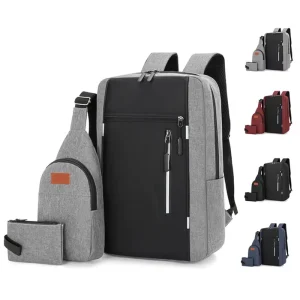 Fashion15.6 Inch Business Men’s Travel School Computer Bag Backpack Set Mochilas Women’s Usb Laptop Backpacks