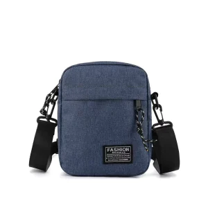 Fashionable Adjustable Nylon Strap Waterproof Crossbody Messenger Bag Zipper for Men Stylish Portable Lightweight