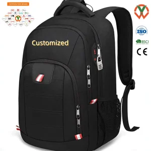 Fashionable Anti-Theft School Backpack Anti-Theft Expanding Zipper Closure USB Charging Port for Outdoor