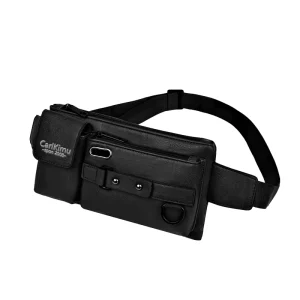 Fashionable Luxury PU Leather Shoulder Bag Vintage Sports Men’s Waist Bag Waterproof Chest Bag