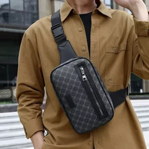 Fashionable Men’s Anti Theft PVC Chest Messenger Bags Custom Logo Hot Selling