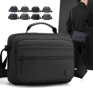 Fashionable Men’s Business Shoulder Bag New Waterproof Portable Crossbody Bag Casual Travel Backpack
