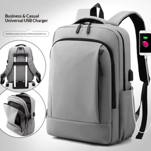 Fashionable Simple Denim Men’s Large Capacity Computer Backpack Multi-functional Travel Laptop Backpack
