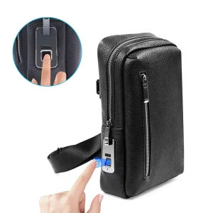 Fingerprint Lock Man Chest Bags Anti Theft Smart Fingerprint System Cross Body Bag