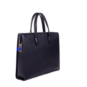 Fingerprint Lock Men’s Large Capacity Leather Briefcase Business Bag Combination Lock Anti-Theft Laptop Bag Conference Bags