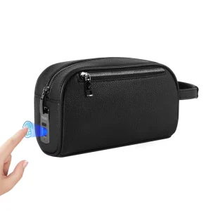 Fingerprint Lock Men’s Leather Handbag Anti theft Wear resistant Business Men’s Handbag