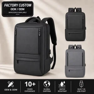 Flight Approved Business Laptop Backpack 15.6 Inch Waterproof Daypack USB Port OEM ODM Custom Logo Factory