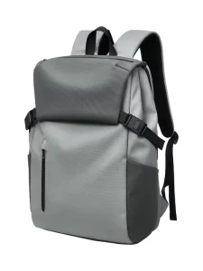Flip-top Men’s College Style Large Capacity Laptop Backpack Waterproof Polyester Curved Shoulder Straps Stylish Unique