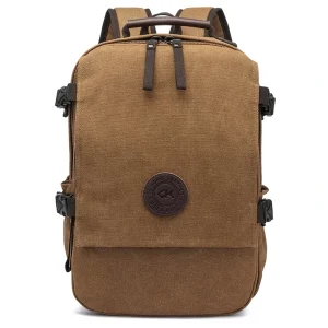 For Foreign Trade Backpack Flip Cover Fashion Canvas School Bag