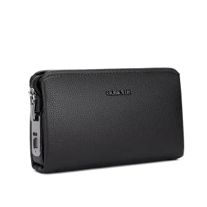 Foreign Trade Anti Theft Fingerprint Lock Pu Hand Bag Mens Business Tote High Quality Polyester Clutch Multi Card Slot Long