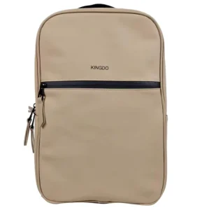 Free Sample Unisex PU Leather Travel Backpack Waterproof Cover Closure Business College School Letter Polyester Laptop Day Pack
