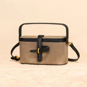 Frosted Small Square Fur Bag Niche Design Box Fashion All-Match Men’s Casual Single-Shoulder Crossbody Handbag