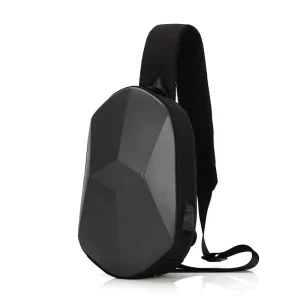 Fuliya Custom Men Utility USB Multi Color Black Waterproof Unisex Outdoor Sport Chest Crossbody Back Pouch Hard Shell Sling Bag