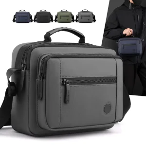 Fuliya Fashion Custom Logo Multi Functional Vintage Outdoor Wallets Hand Bags Sling Shoulder Bag Business Men’s Messenger Bag