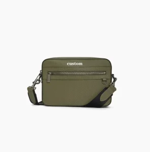 Full Grain Leather Crossbody Bags Men Luxury Travel Bank Card Mobile Phone Money Headphones Charger Men’s Shoulder Bags Leather