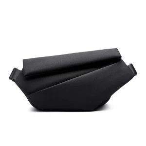Functional Multifunctional Men’s Crossbody Shoulder Bag Zipper Closure Motorcycle Bag Waist Bag Polyester
