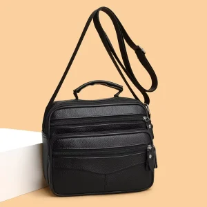 General Merchandise Cross border Genuine Leather Men’s Bag New Model Business Casual Simple Fashion Shoulder Bag