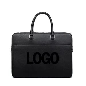 Genuine Cowhide High-Quality Men’s Briefcase Large Capacity 15-Inch Laptop Business Bag Multi-Functional Commute Leather Bag