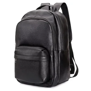 Genuine Leather Backpack Bag for Men Fashion Luxury School Bags Business Laptop Large Capacity Travel Rucksack Mochila