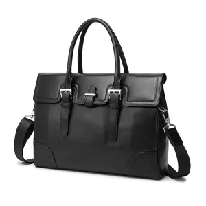 Genuine Leather Briefcase Business Top Layer Nappa Cowhide Office Large Capacity Computer Bag Casual Men’s Handbag Stowable