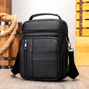 Genuine Leather Crossbody Bags for Men Messenger Bag Leather Designer Men’s Shoulder Bags Male Handbag