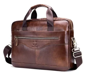 Genuine Leather Laptop Bag Business Briefcase Large Men’s Handbag Shoulder Bag