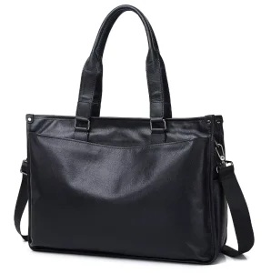 Genuine Leather Large Capacity Business Briefcase Business Trip Computer Tote Bag Cowhide Casual Men’s Handbag