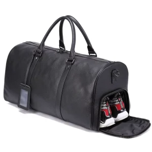 Genuine Leather Men Duffle Bag Travel Weekend Luggage Travel Leather Bag for Man
