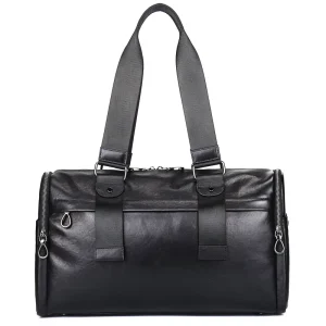 Genuine Leather Men’s Casual Travel Luggage Bag Urban Simplicity Large Capacity Lightweight Wear Resistant
