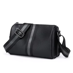 Genuine Leather Men’s Crossbody Bag Large Capacity Shoulder Strap Bag for Business and Leisure