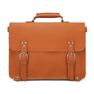 Genuine Leather Men’s Waterproof Soft Durable Tree Lambskin Large Capacity Shoulder Laptop Business Briefcase