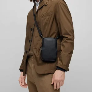 Genuine Leather Messenger Bag for Men Vintage Sling Bags Adjustable Straps Male Travel Crossbody Phone Bags