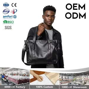 Genuine Leather Messenger Bags BSCI Factory Carry Bag Zipper Briefcase Shoulder Bag Crossbody Messager Handbags for Men