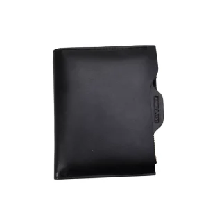 Genuine Leather RFID Men Wallet With Zipper Coin Bag Mobile Card Holder
